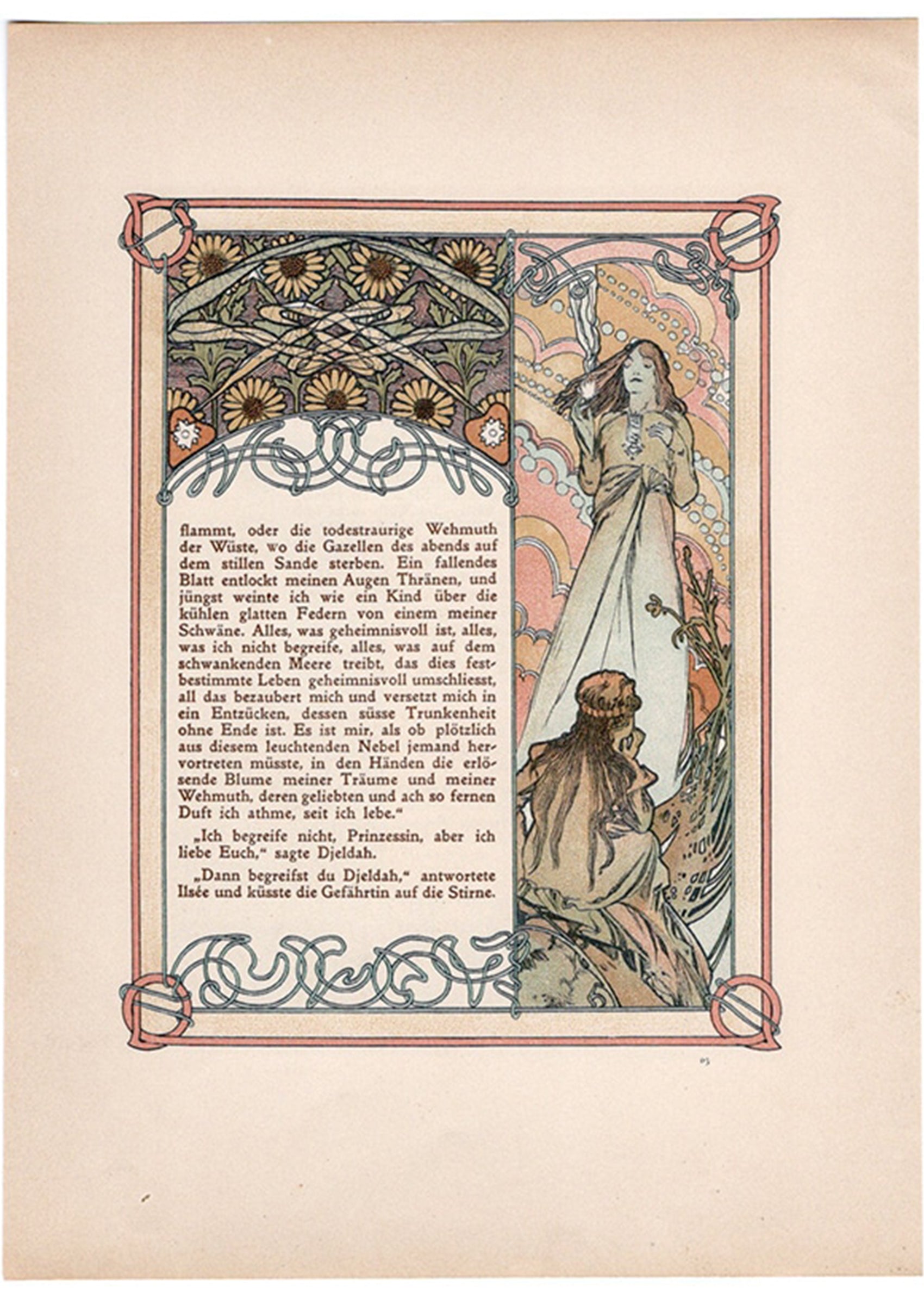 アルフォンス・ミュシャ『トリポリの姫君イルゼ』挿絵【第2部第1章】(両面 No.63&64)