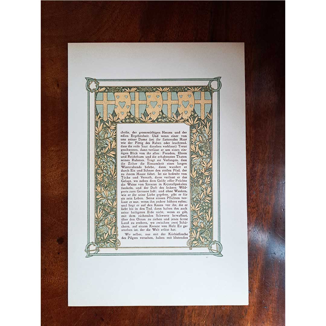 アルフォンス・ミュシャ『トリポリの姫君イルゼ』挿絵【第2部第3章】(両面 No.85&86)