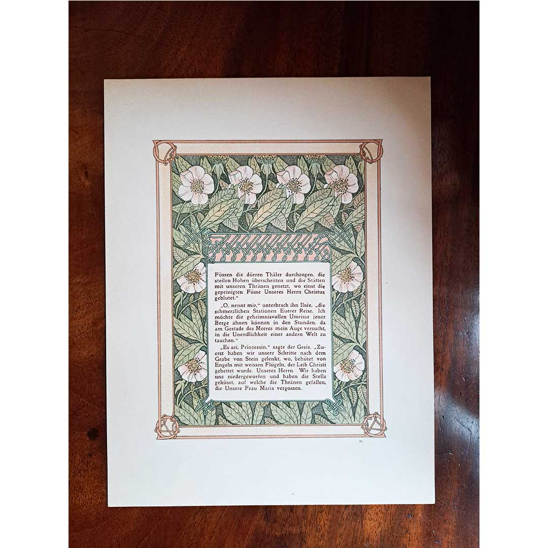 アルフォンス・ミュシャ『トリポリの姫君イルゼ』挿絵【第2部第3章】(両面 No.87&88)