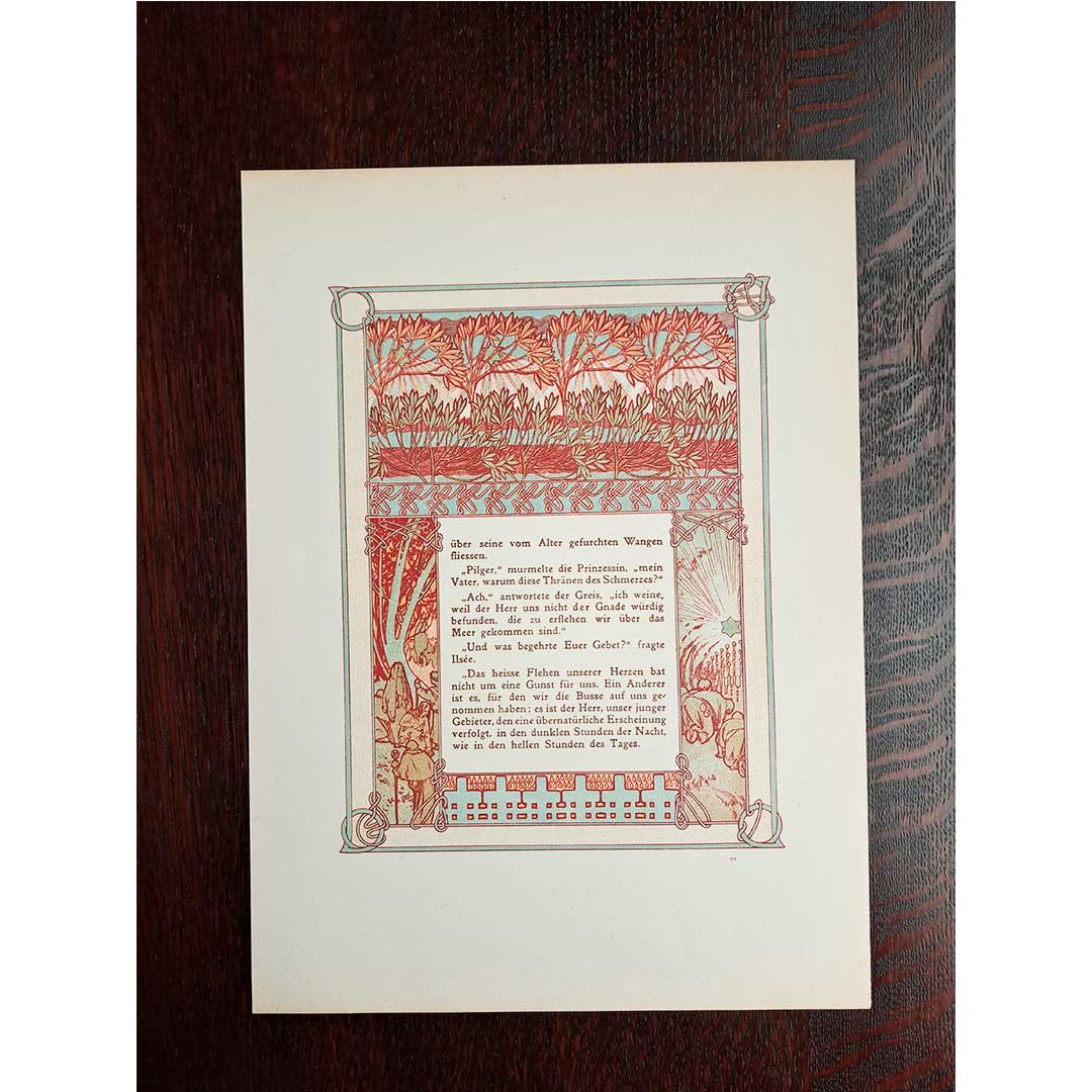 アルフォンス・ミュシャ『トリポリの姫君イルゼ』挿絵【第2部第3章】(両面 No.89&90)