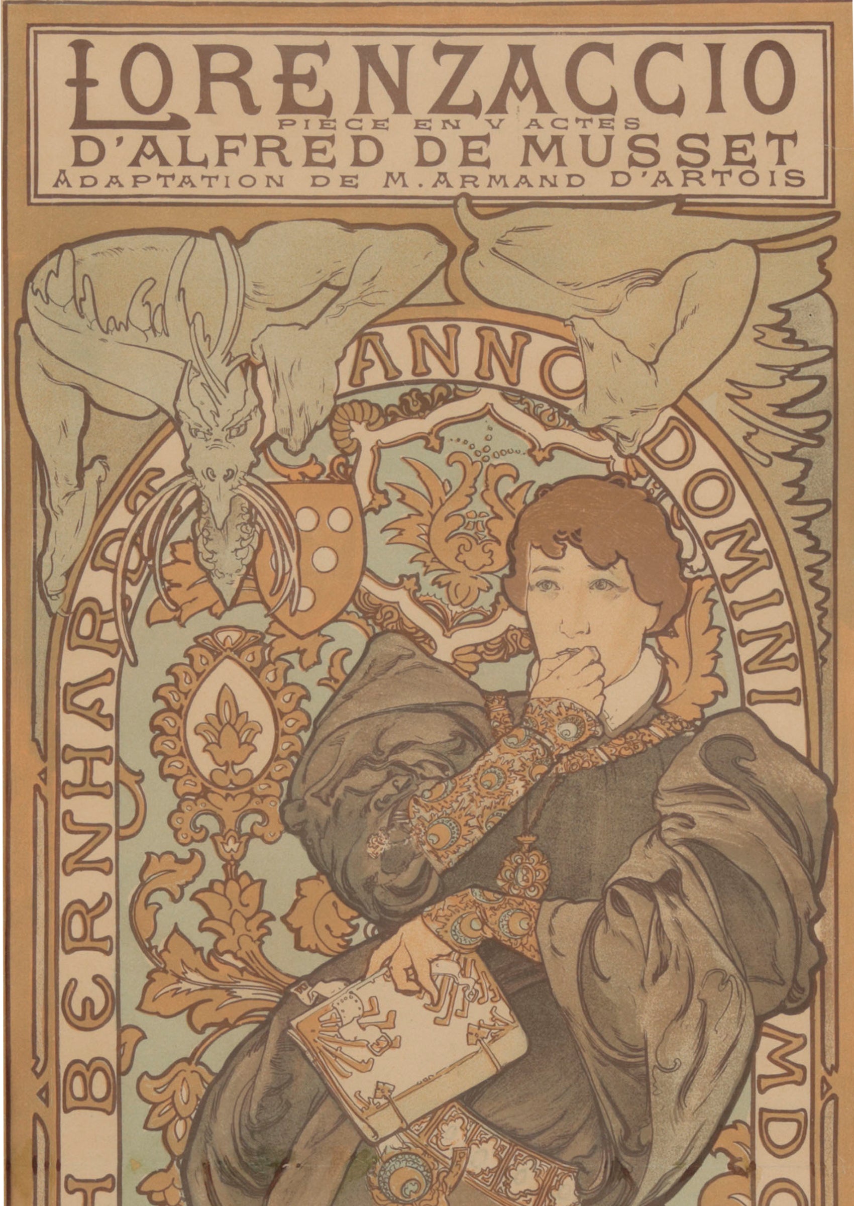 アルフォンス・ミュシャ ≪ロレンザッチオ 改訂版≫ 1897年 リトグラフポスター