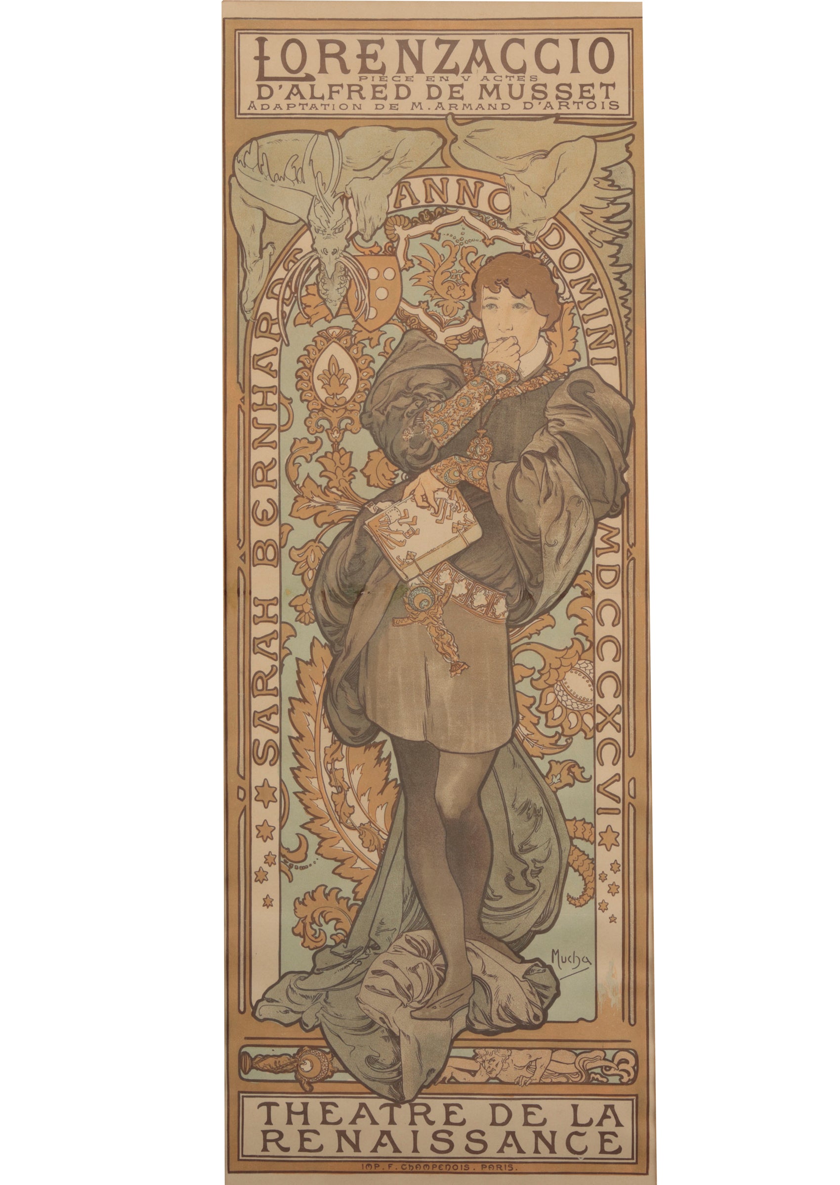 アルフォンス・ミュシャ ≪ロレンザッチオ 改訂版≫ 1897年 リトグラフポスター