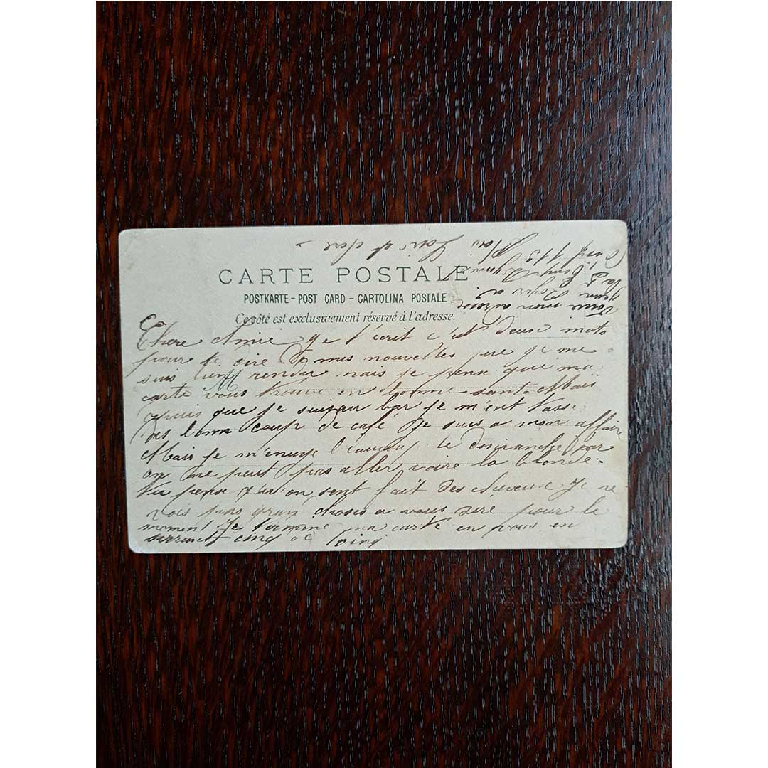 アルフォンス・ミュシャ ≪四月≫ 1900年 アンティーク絵はがき