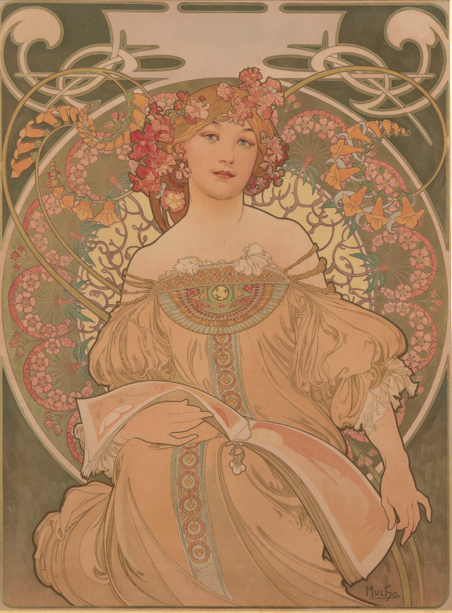 アルフォンス・ミュシャ ≪夢想≫ 1897年 リトグラフ