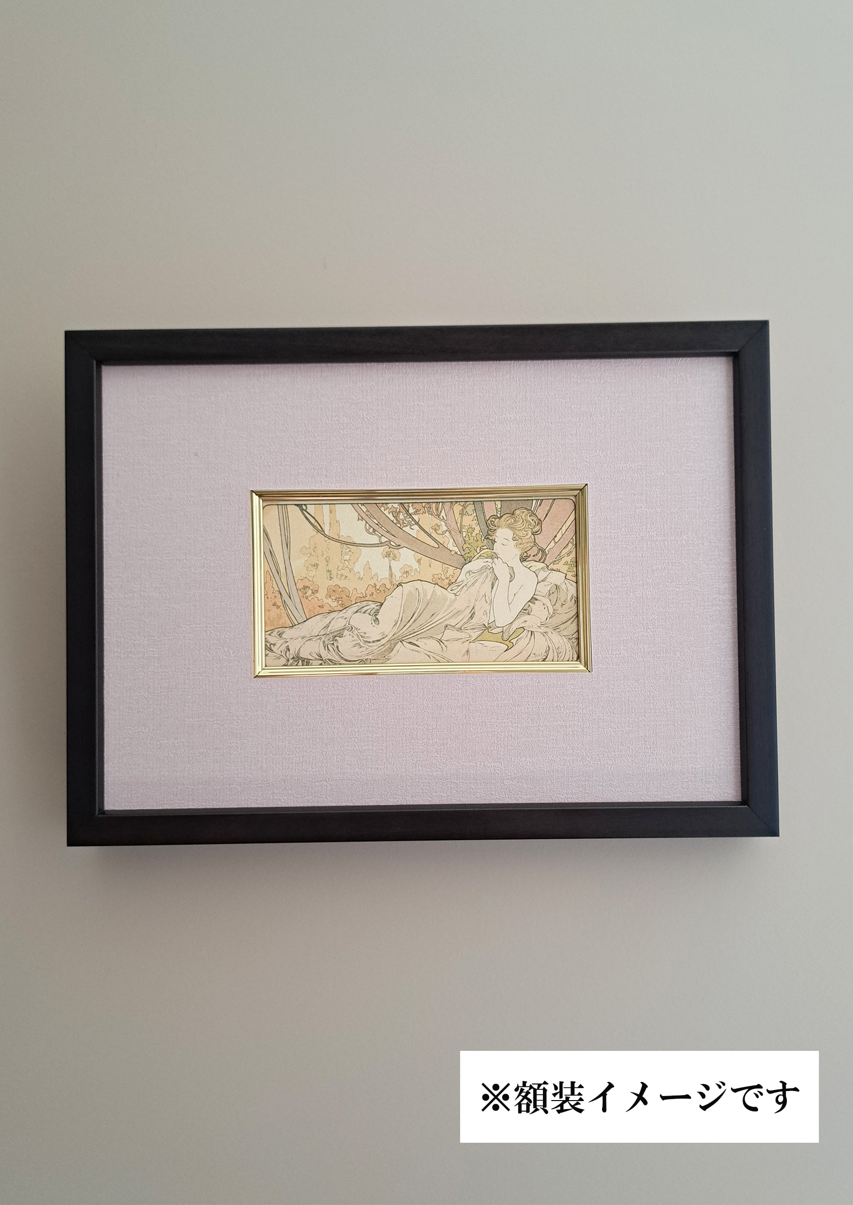 アルフォンス・ミュシャ ≪黄昏≫ 1900年頃 アンティーク絵はがき