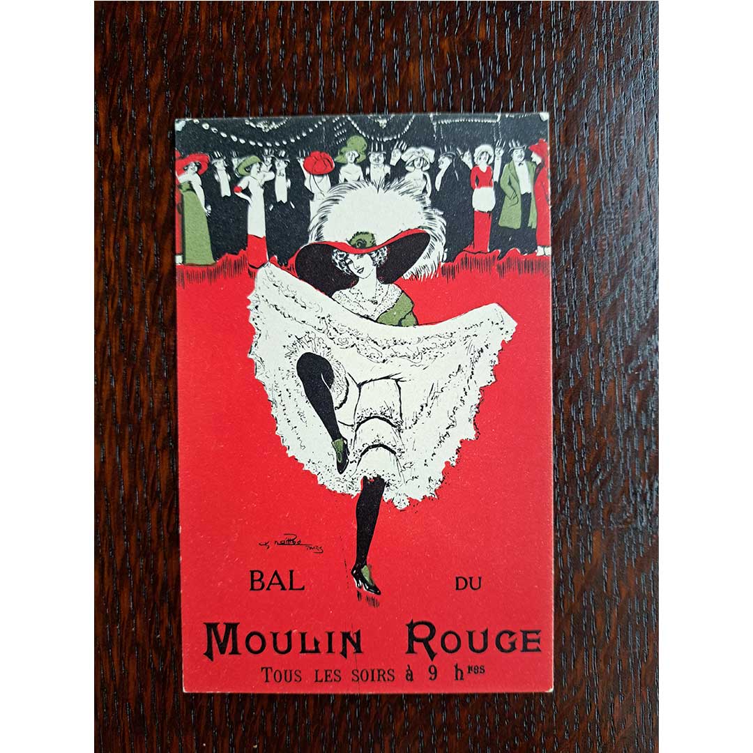 シャルル・ナイヨ ≪ムーラン・ルージュの舞踏会≫ 1910年頃 アンティーク絵はがき