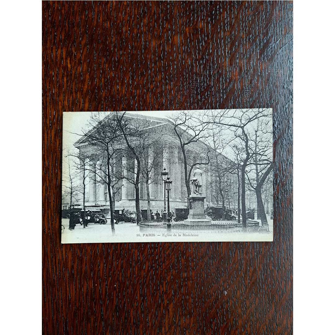 "Madeleine Church, Paris" | Antique photo postcard from around 1905