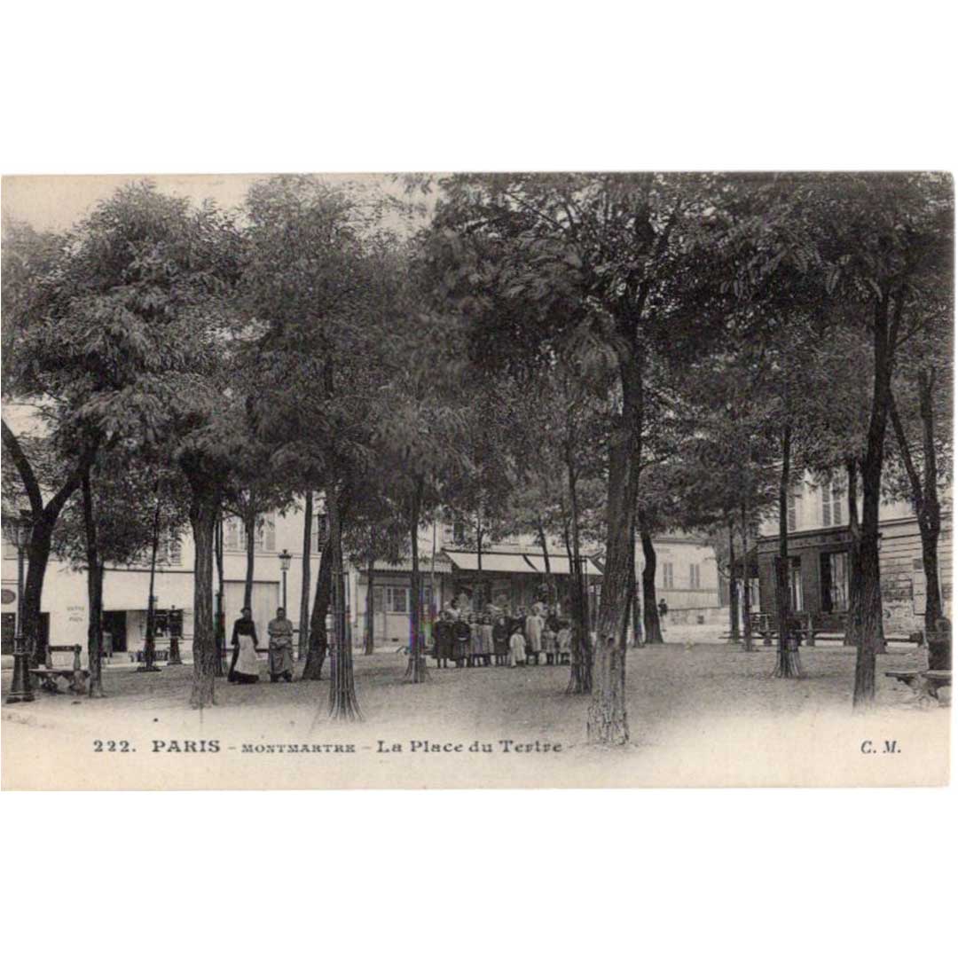 《パリ モンマルトル テルトル広場》| 1910年頃 アンティーク写真絵はがき