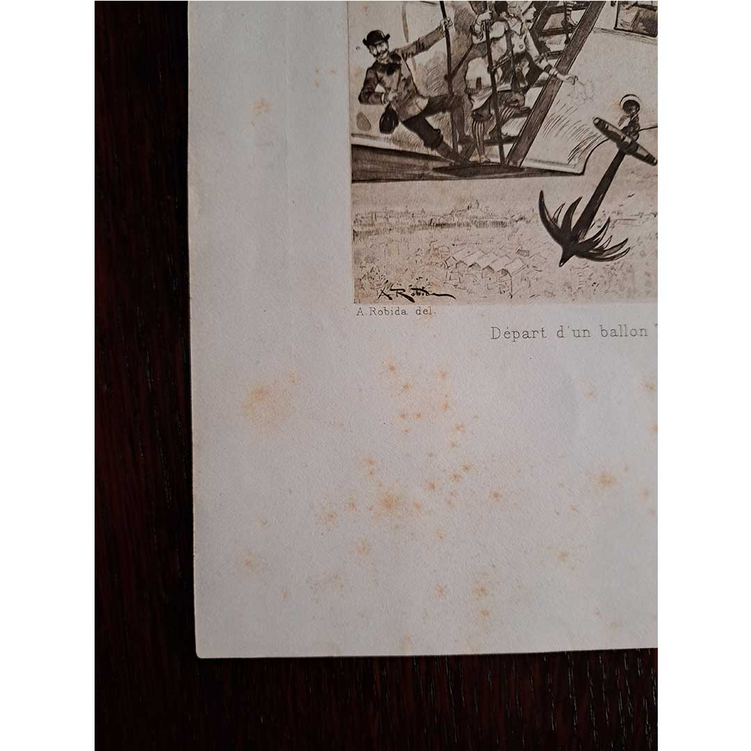 アルベール・ロビダ≪大西洋定期飛行船の出発≫『20世紀』より