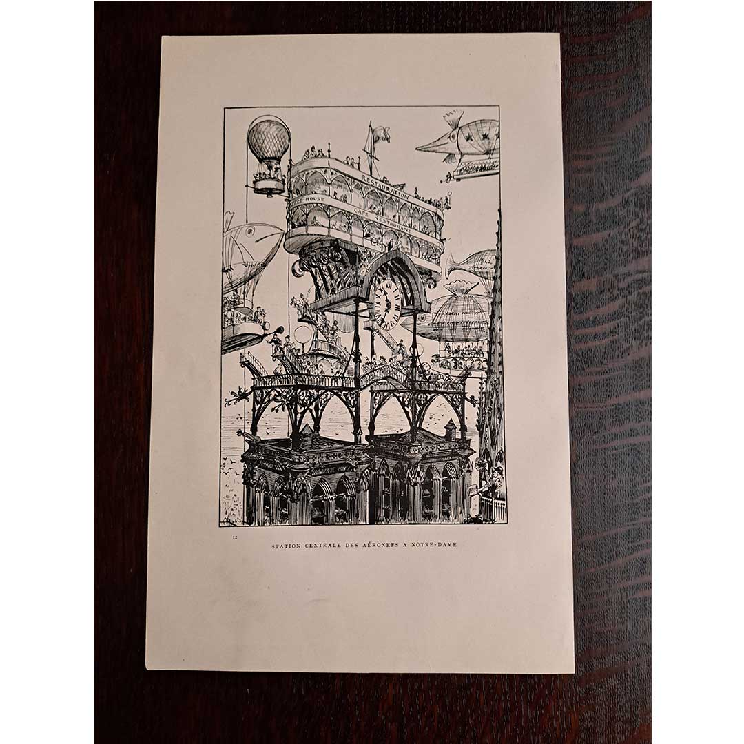 アルベール・ロビダ≪航空中央駅 ノートルダム寺院≫『20世紀』