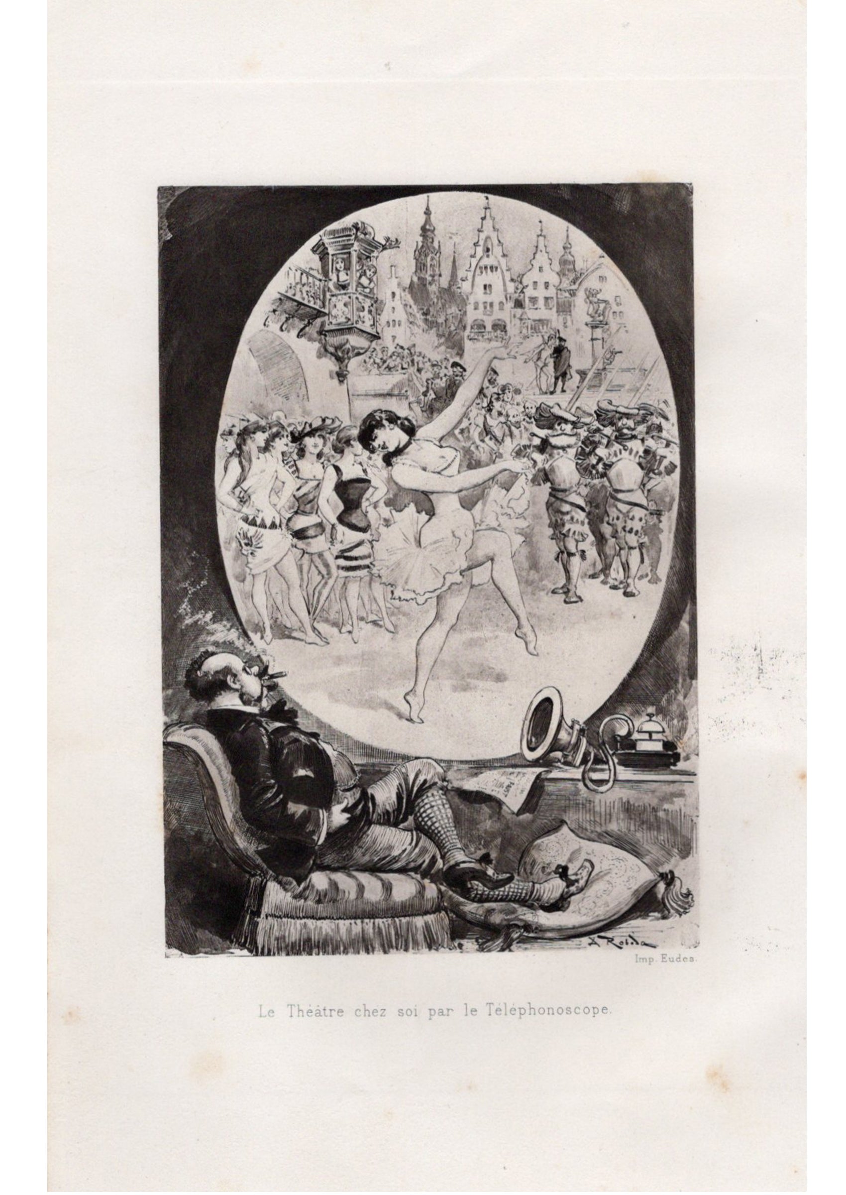 アルベール・ロビダの挿絵≪テレフォノスコープ≫『20世紀』スキャン画像