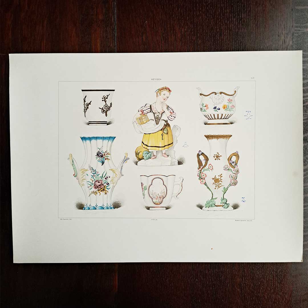 Sevres soft porcelain "DEBUTS DE LA FABRICATION" (early production) Plate No. 12