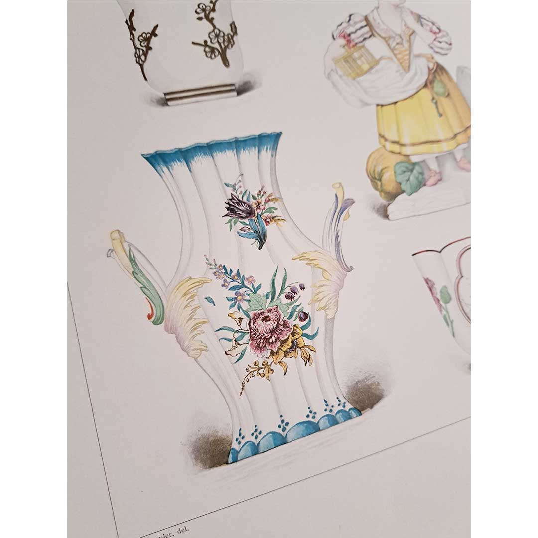 Sevres soft porcelain "DEBUTS DE LA FABRICATION" (early production) Plate No. 12