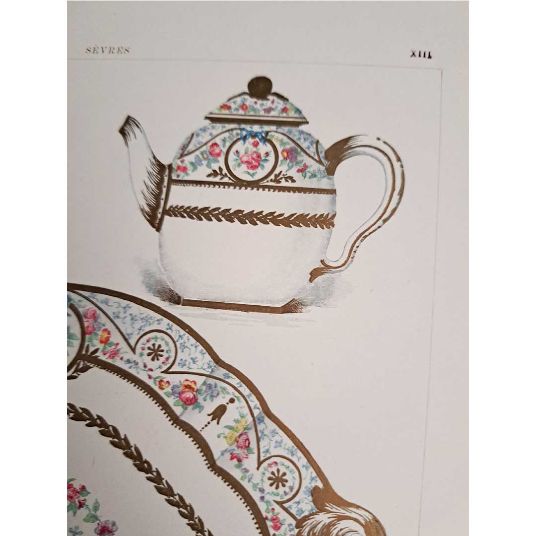 セーブルの軟質磁器「ティーセット」プレートNo.13