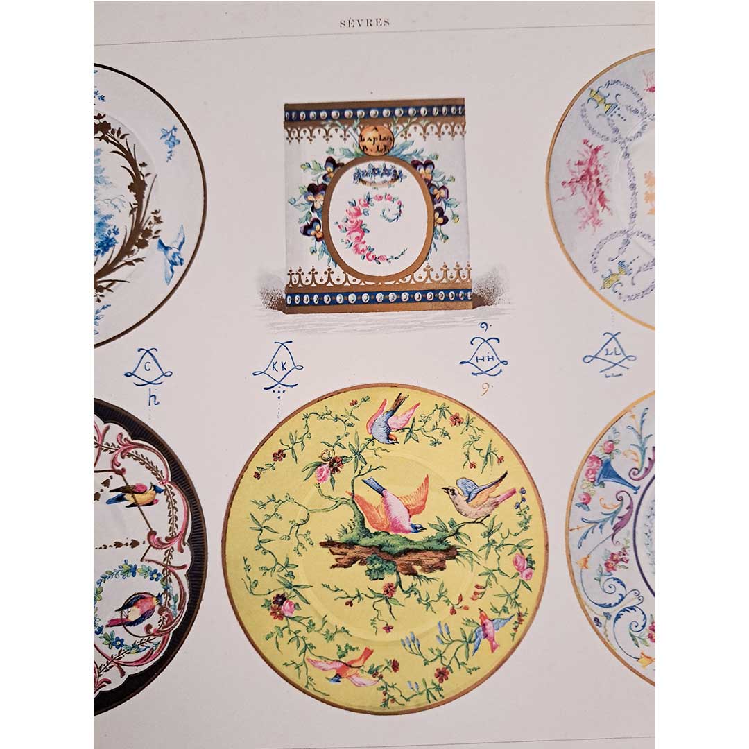 Sèvres soft-paste porcelain "Exceptional decoration" plate No. 14
