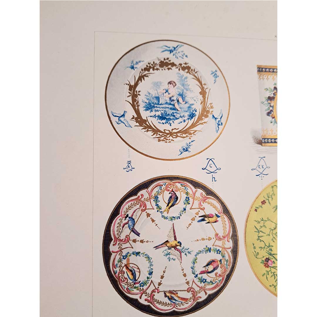 Sèvres soft-paste porcelain "Exceptional decoration" plate No. 14