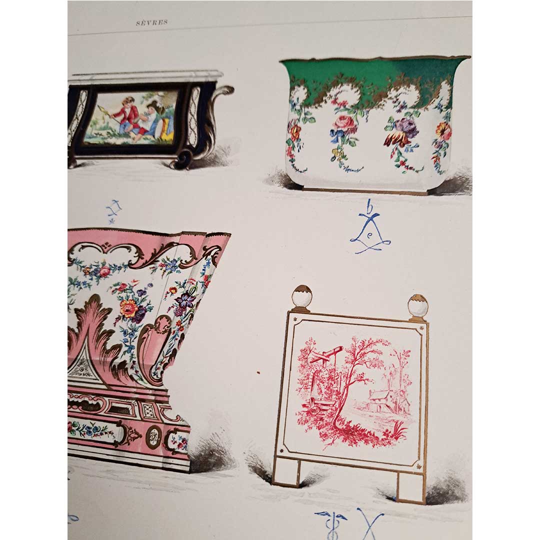 Sèvres soft porcelain "Planter" plate No. 16