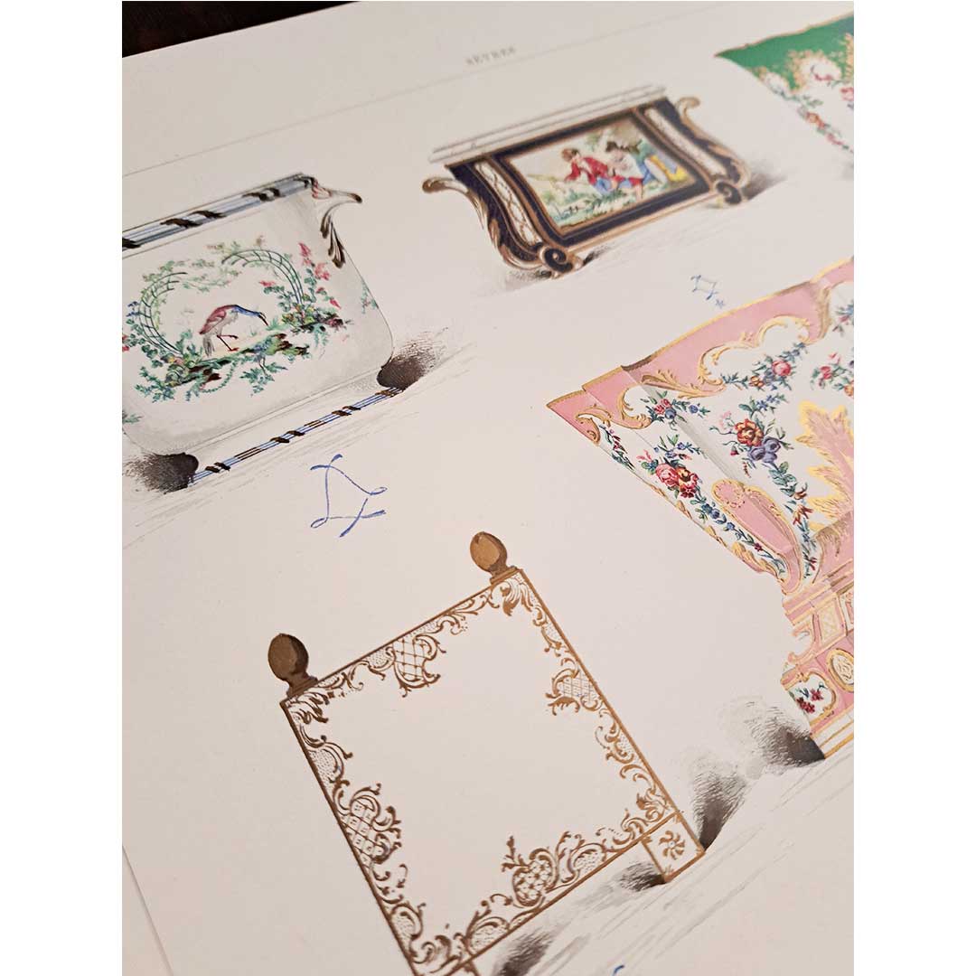 Sèvres soft porcelain "Planter" plate No. 16