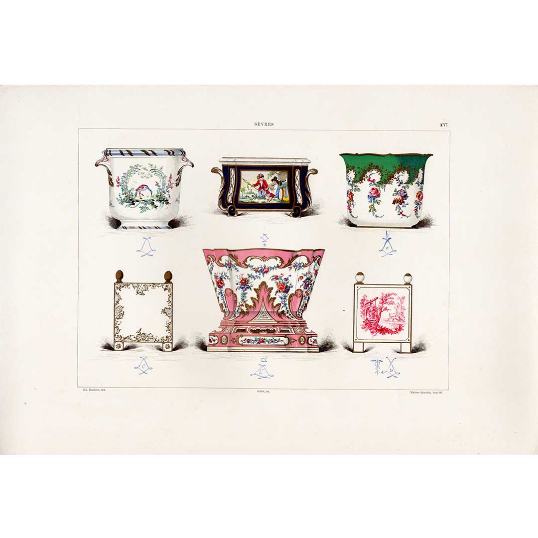 Sèvres soft porcelain "Planter" plate No. 16