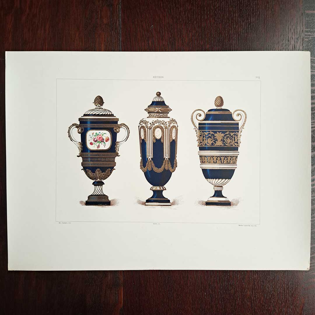 Sèvres soft porcelain "Vase presented to Tipu Sultan by Louis XVI" Plate No. 31