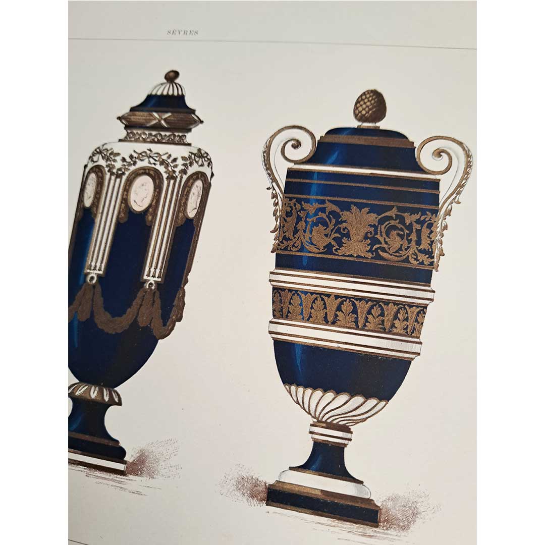 Sèvres soft porcelain "Vase presented to Tipu Sultan by Louis XVI" Plate No. 31