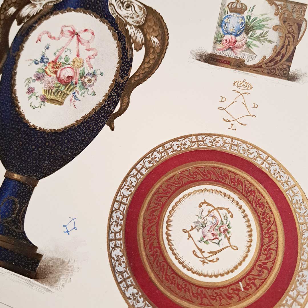 Sèvres soft porcelain "Sèvres porcelain commemorating the birth of Louis-Joseph, eldest son of Louis XVI and Marie Antoinette" Plate No. 24