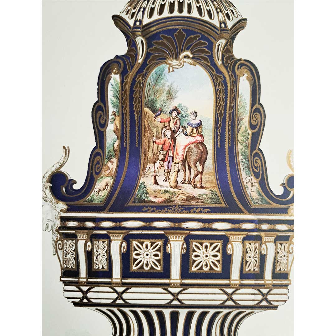 Sèvres soft porcelain "Copenhagen Vase" plate No. 29