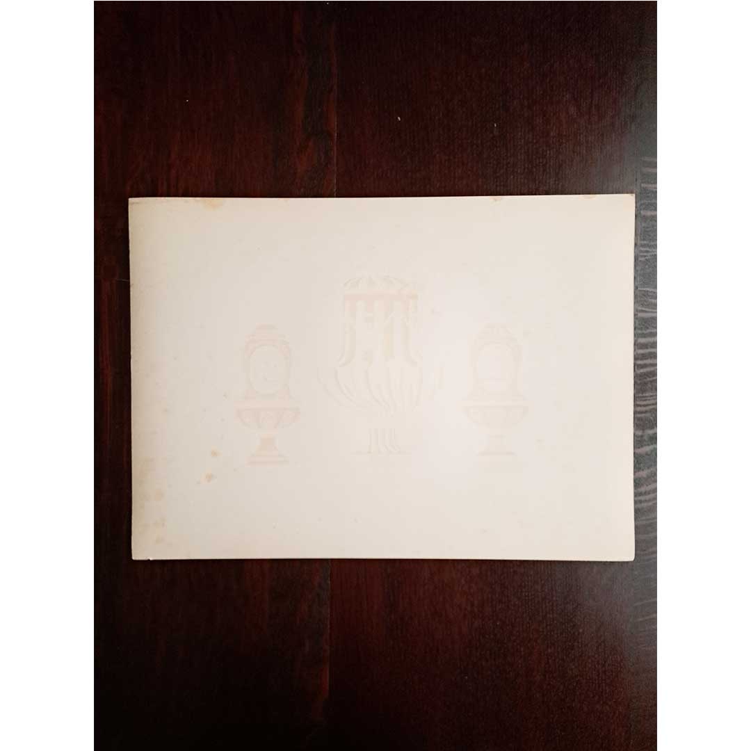 Sèvres soft porcelain "Three Vases" plate No. 31