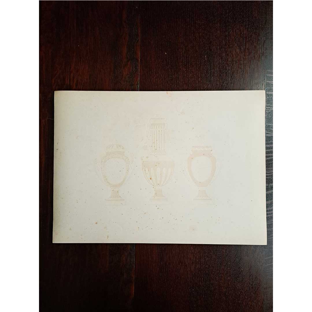 Sèvres soft porcelain "Three Vases" plate No. 37