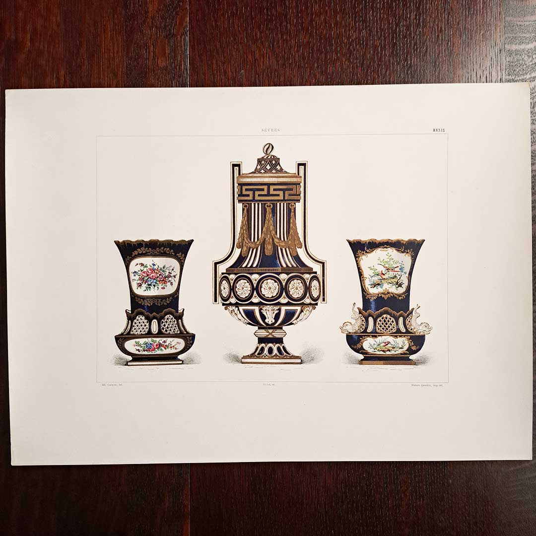 Sèvres soft porcelain "Vase" plate No. 39