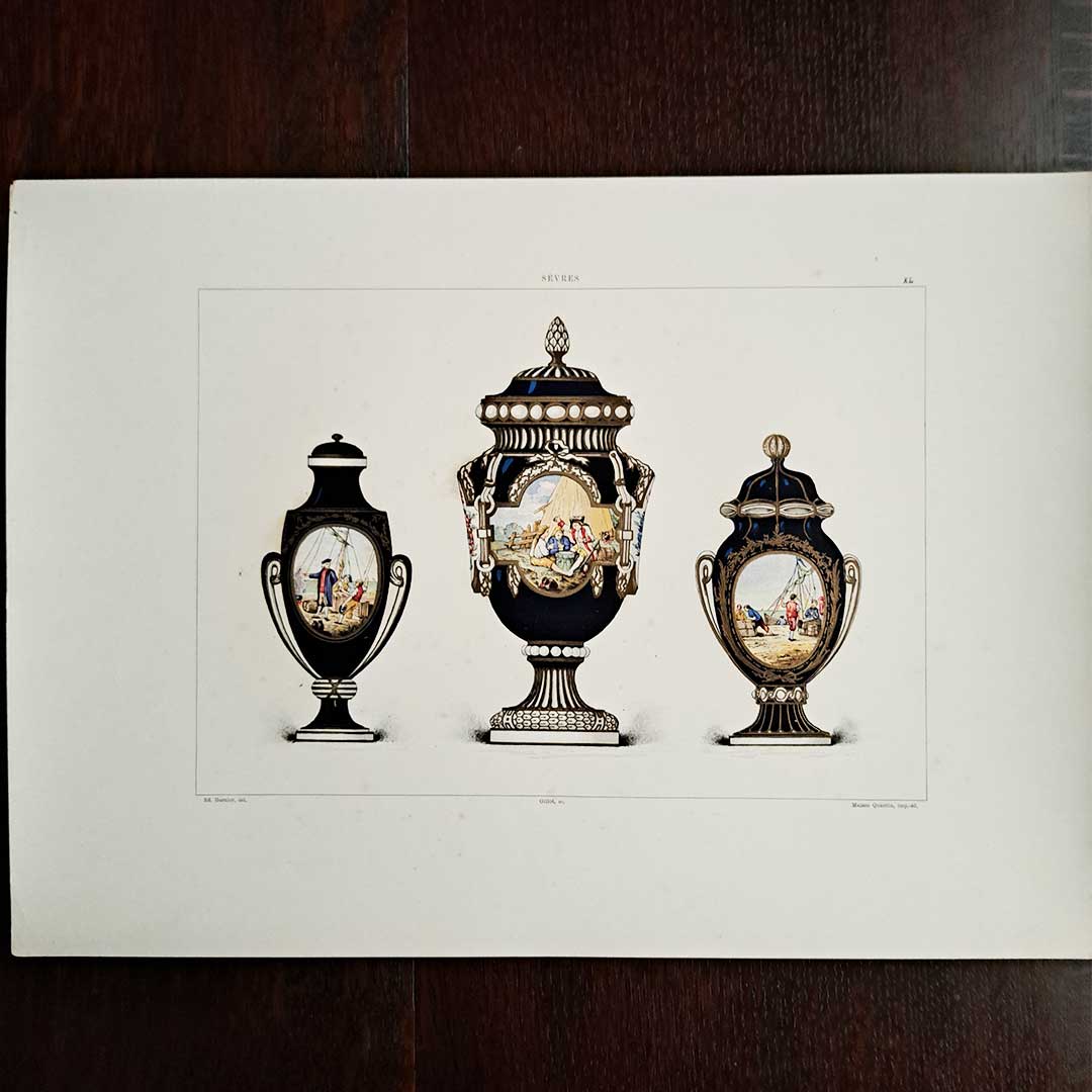 Sèvres soft porcelain "Vase" plate No. 40