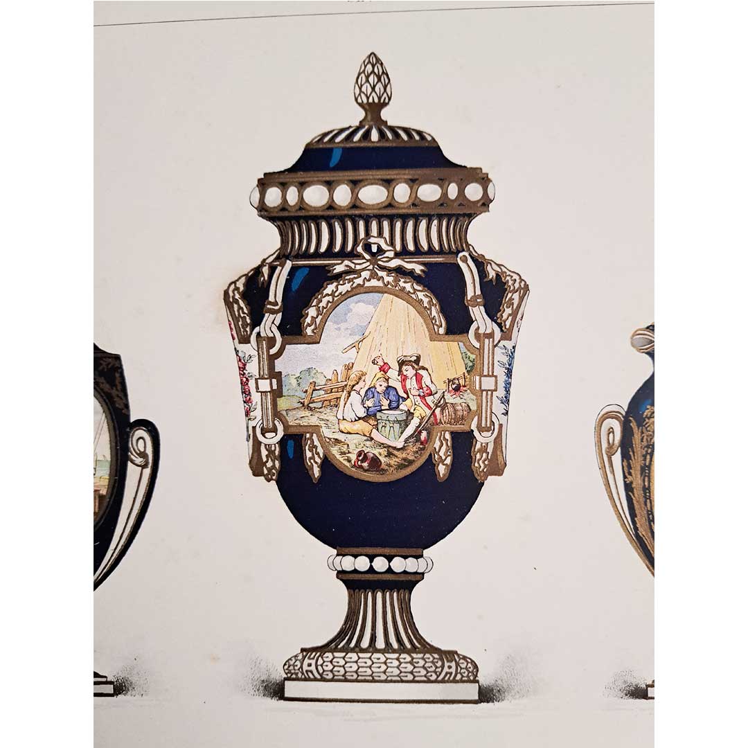 Sèvres soft porcelain "Vase" plate No. 40