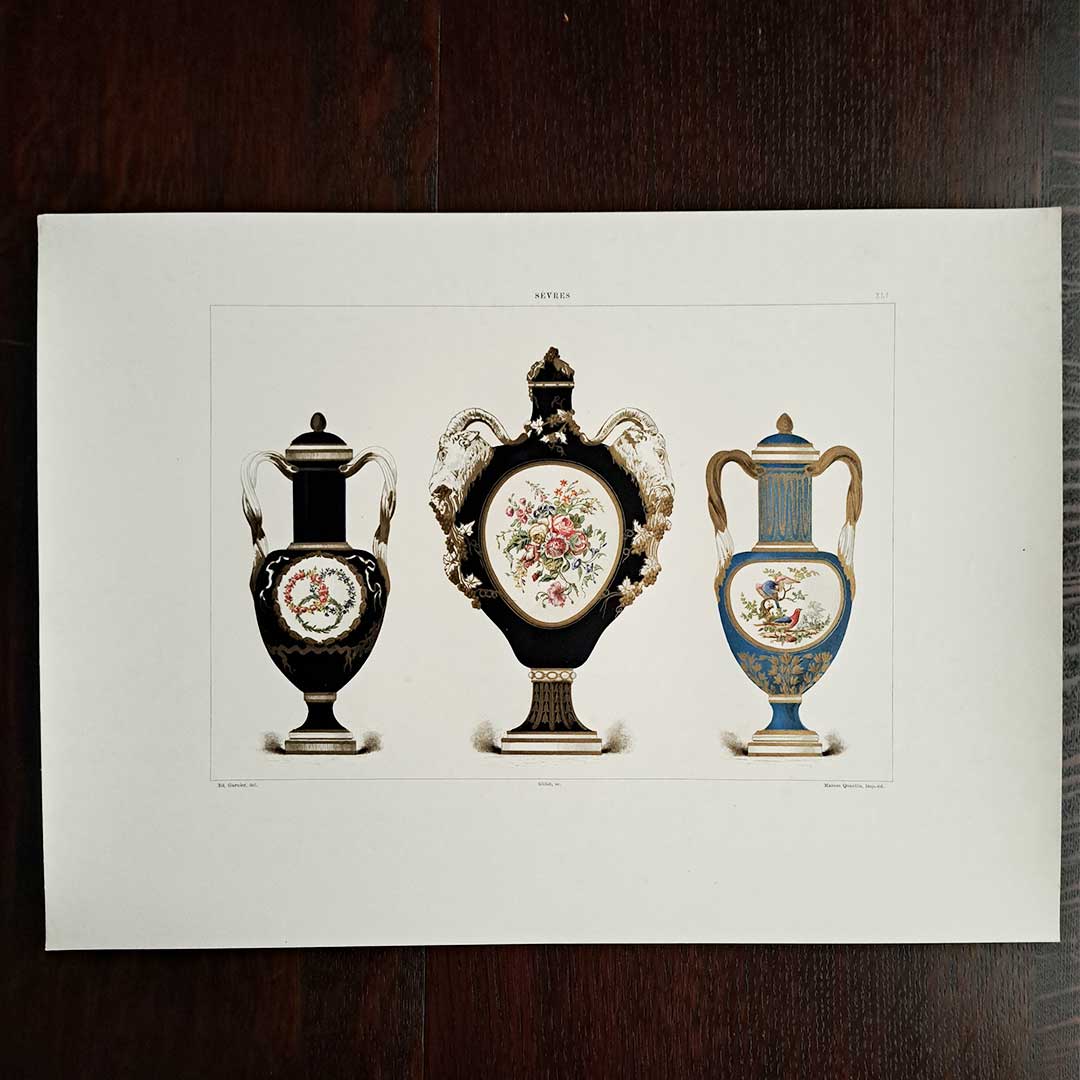 Sèvres soft porcelain "Vase" plate No. 41