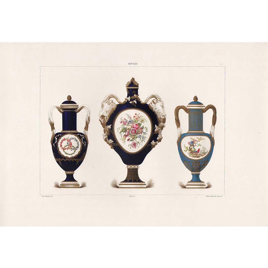 Sèvres soft porcelain "Vase" plate No. 41