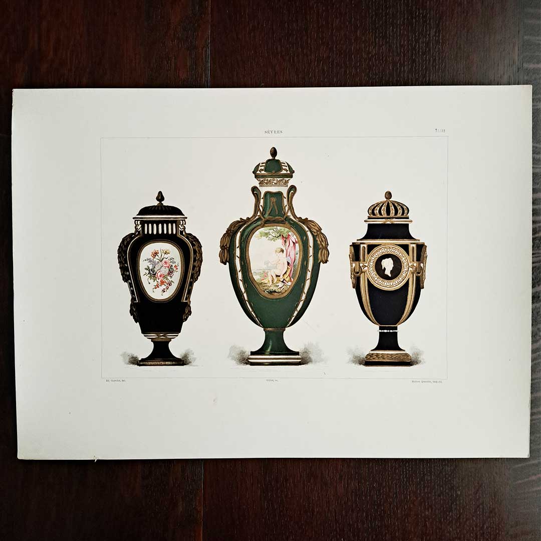 Sèvres soft porcelain "Vase" plate No. 43