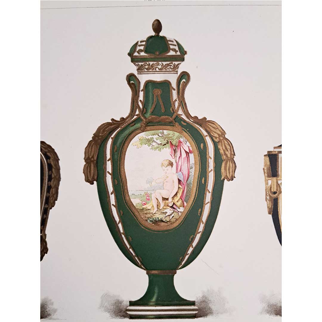 Sèvres soft porcelain "Vase" plate No. 43