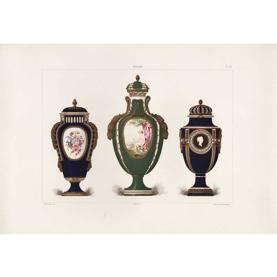 Sèvres soft porcelain "Vase" plate No. 43