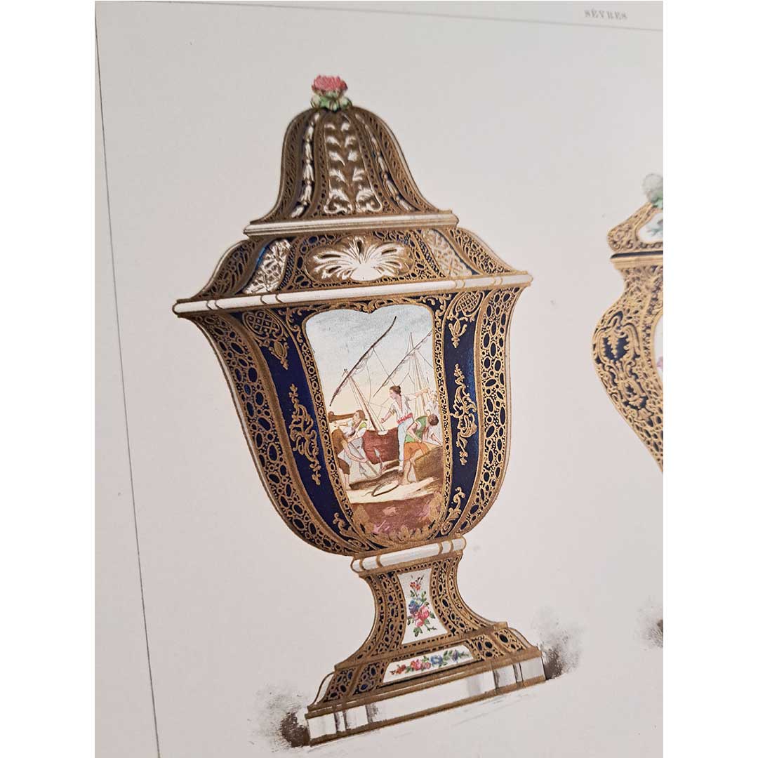 Sèvres soft porcelain "Vase" plate No. 45