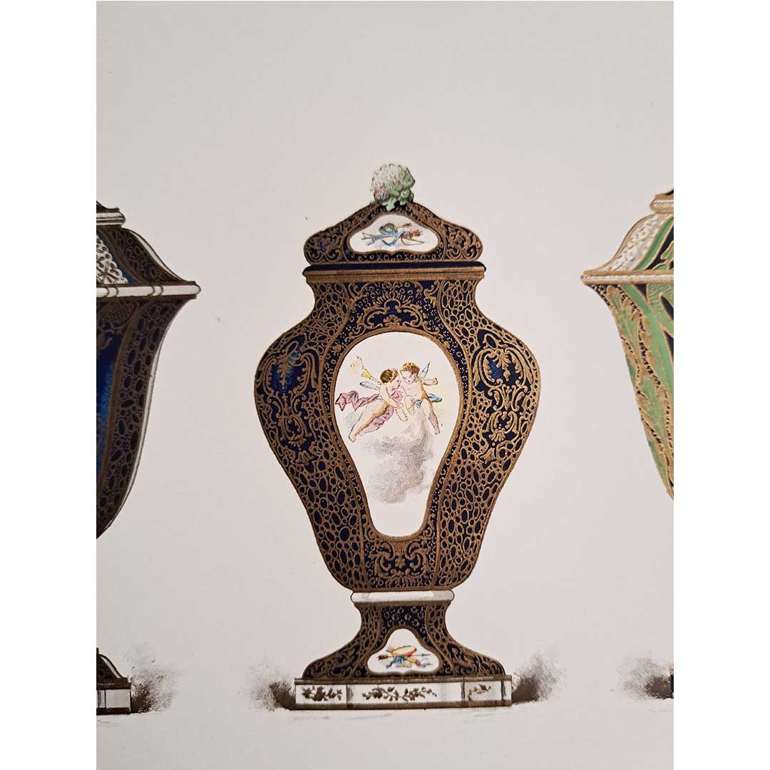 Sèvres soft porcelain "Vase" plate No. 45