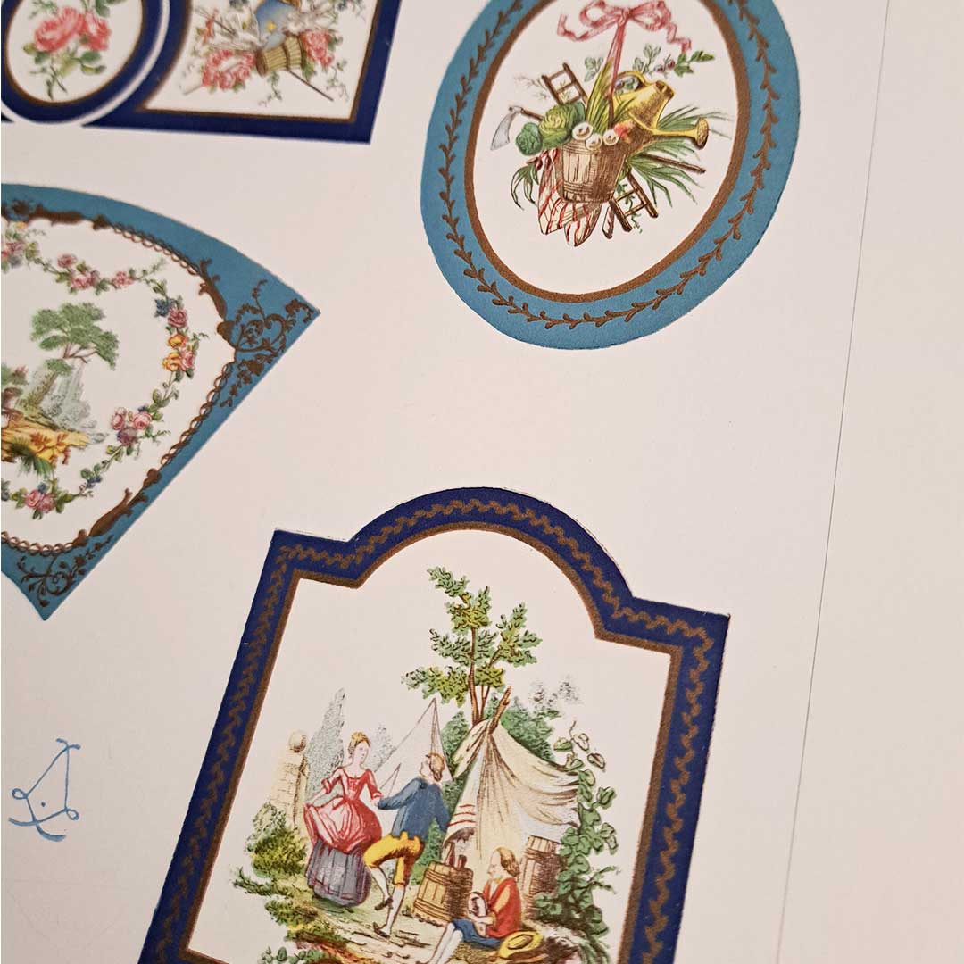 Sèvres soft porcelain "Decorative furniture plates" Plate No. 48