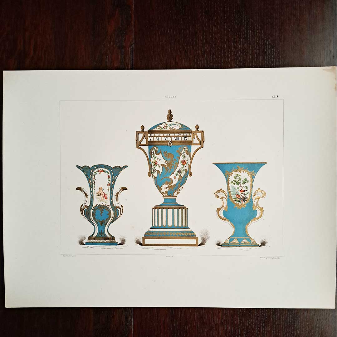 Sèvres soft porcelain "Vase" plate No. 49