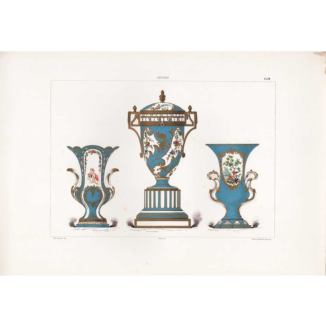 Sèvres soft porcelain "Vase" plate No. 49