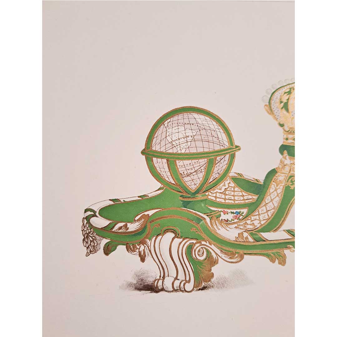 Sèvres soft porcelain "Stationery case given by Louis XVI to Marie Antoinette" Plate No. 50