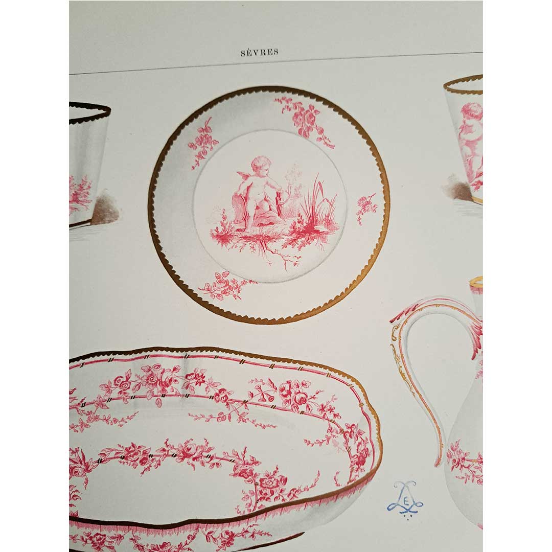 セーブルの軟質磁器「食器セット」プレートNo.9