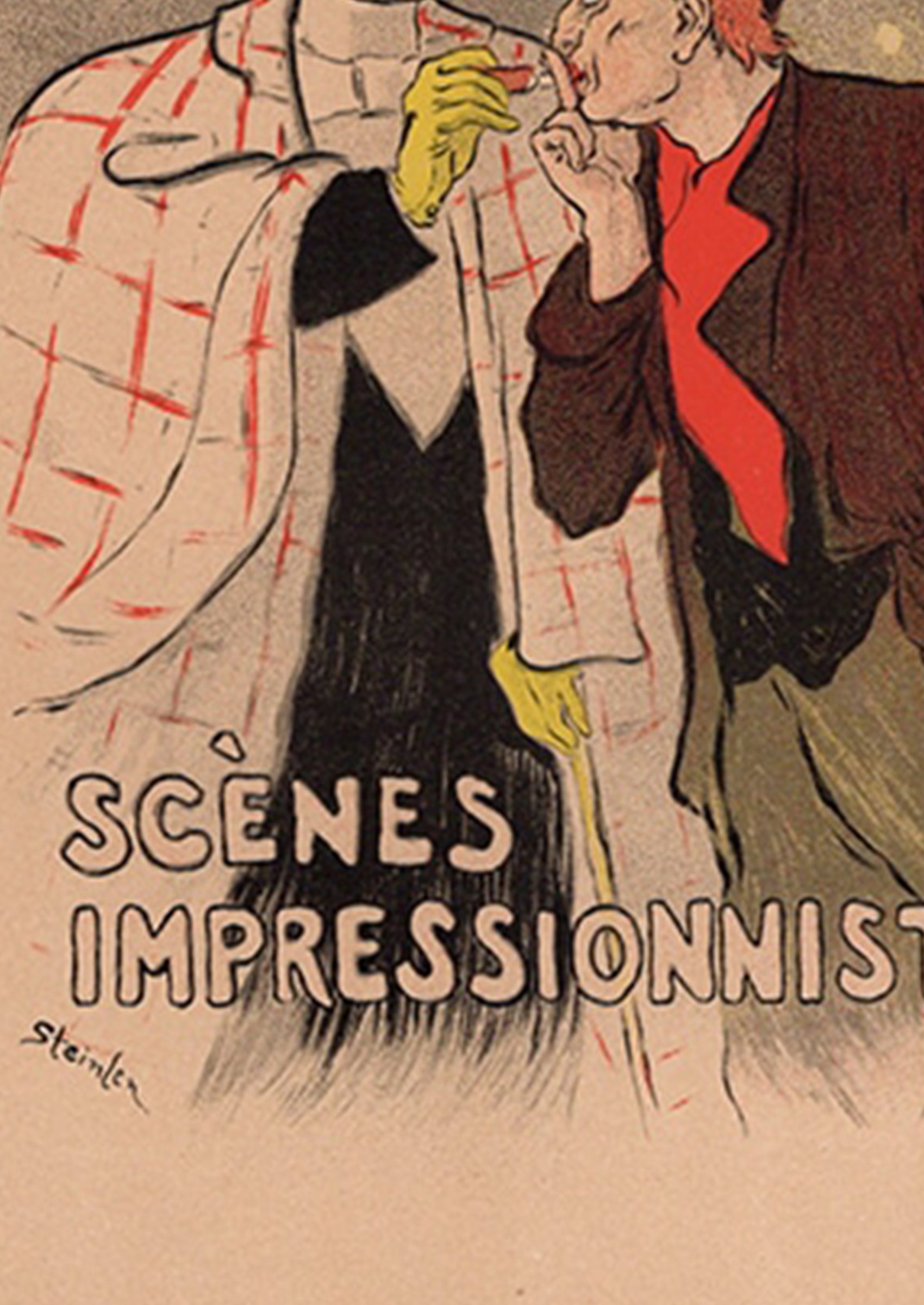 スタンラン ≪モテュとドリア≫ 1896年のサイン拡大図