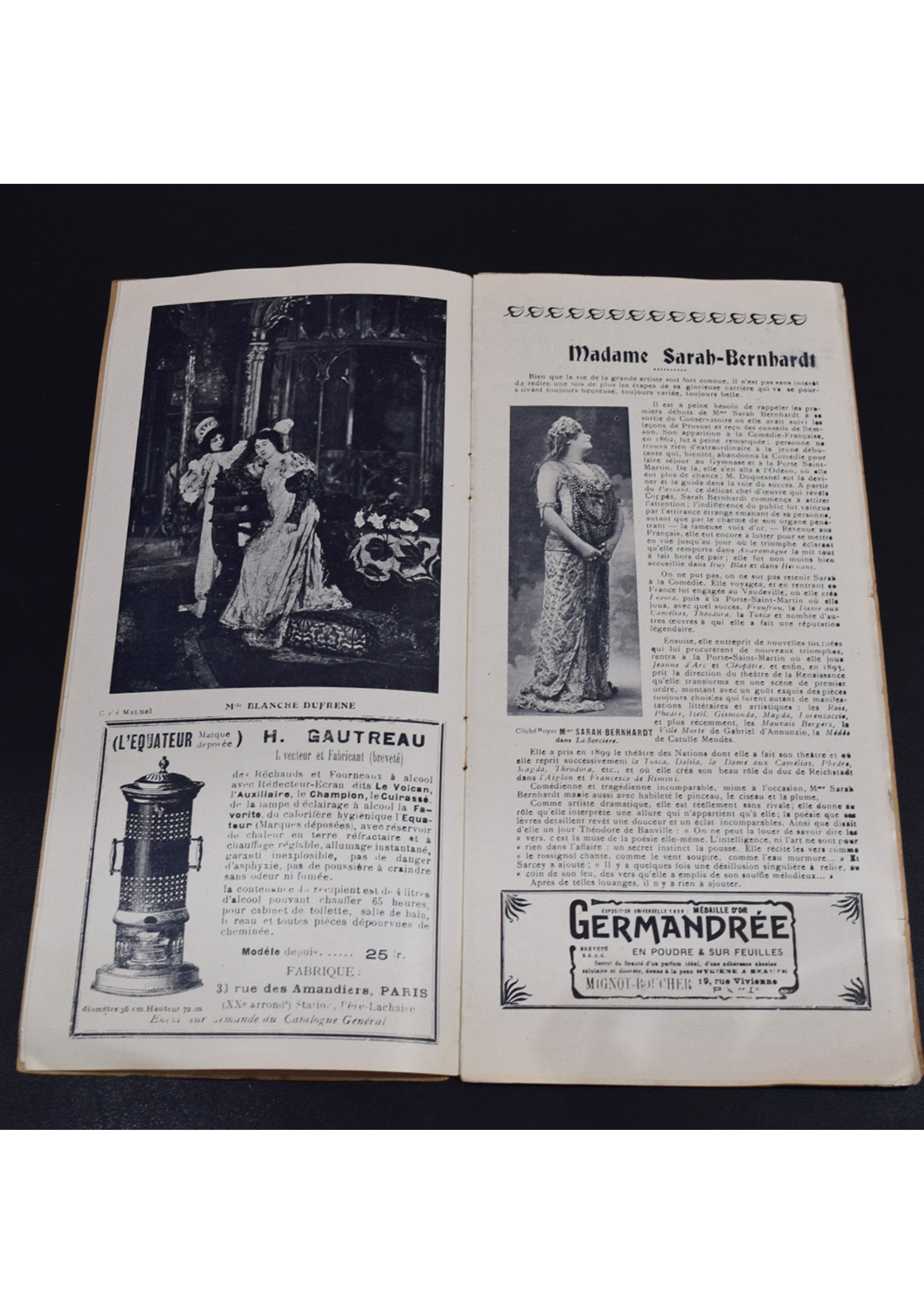 ≪サラ・ベルナール劇場公式プログラム(Theatre Sarah Bernhardt Programme Officiel)≫ 1905年 【アルフォンス・ミュシャ表紙】