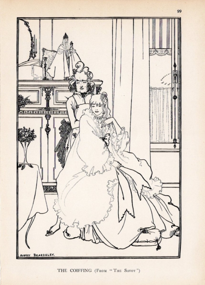 ビアズリー「ヘアアレンジ」　1905年