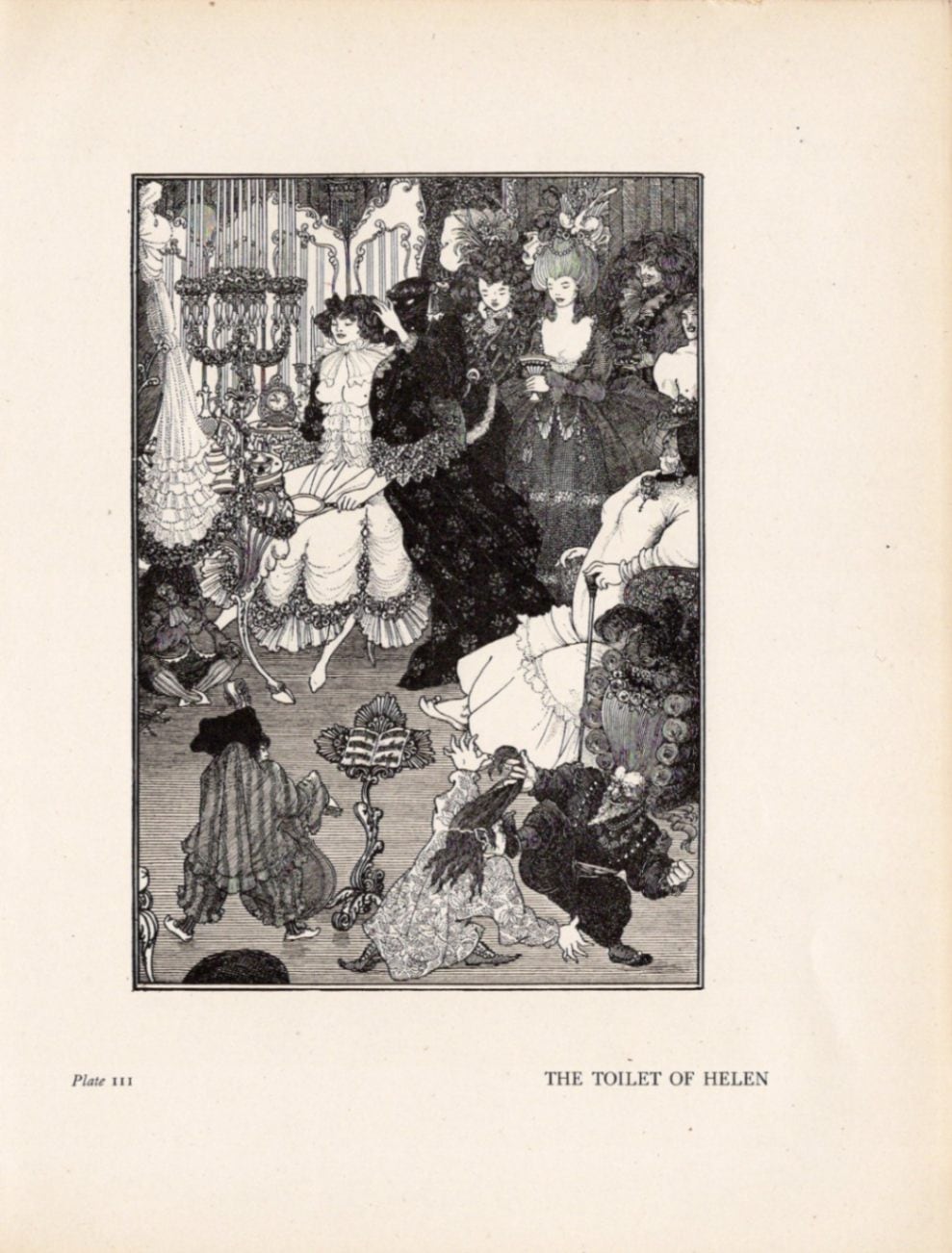 ビアズリー 「ヘレンの化粧」　1900年頃
