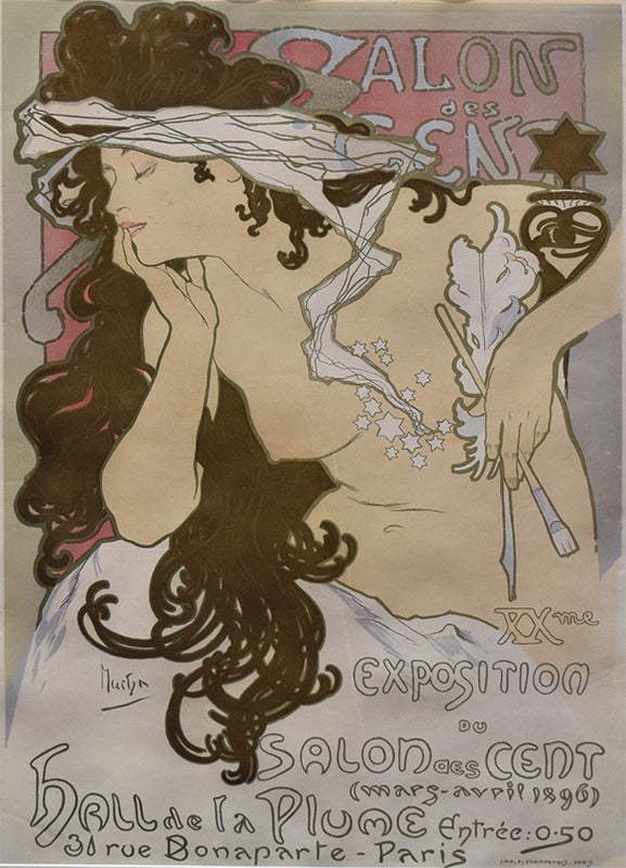 ミュシャ「サロン・デ・サン　第20回目の展覧会」1896年