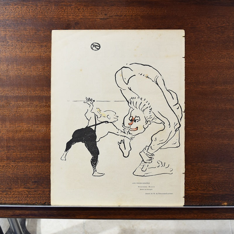 トゥールーズ＝ロートレック ≪フォリ・ベルジェールのマルコ兄弟≫『リール誌59号』1895年12月24日